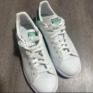 Adidas Stan Smith White and Green Sneakers